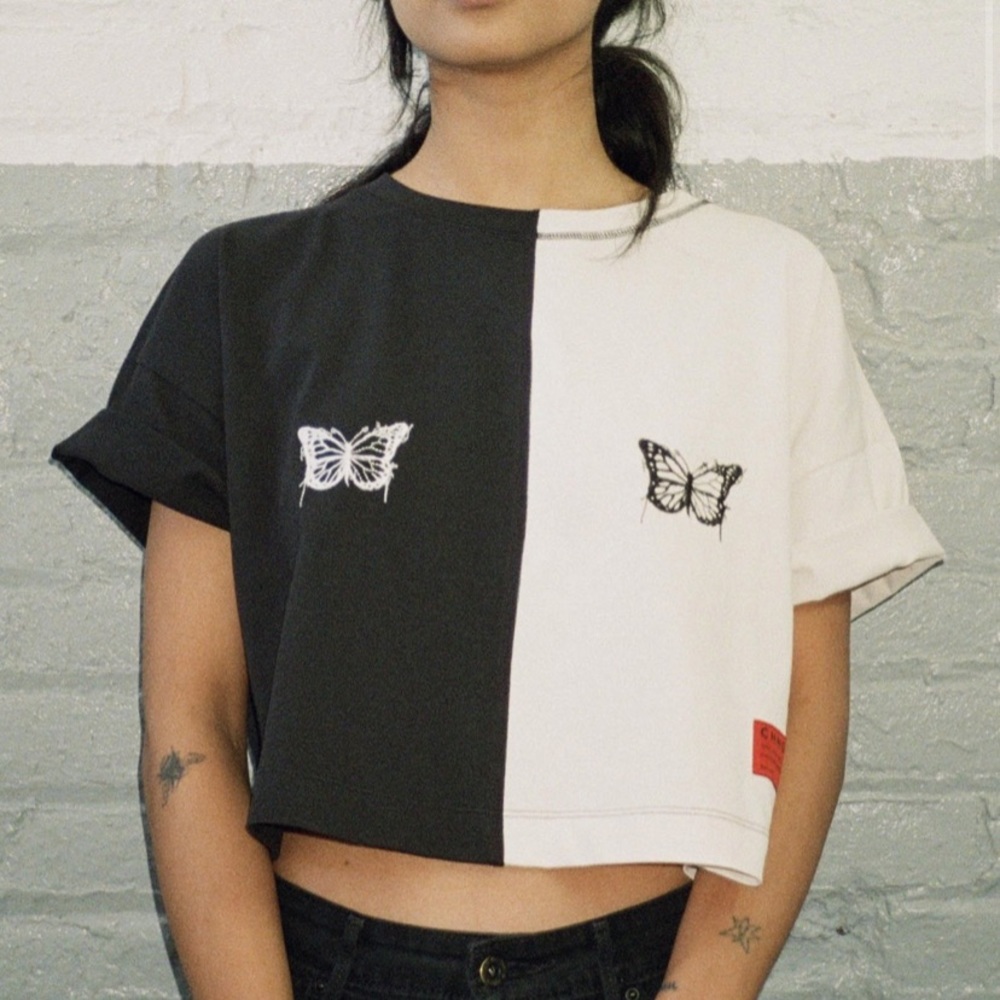 CHNGE Butterfly Crop Top